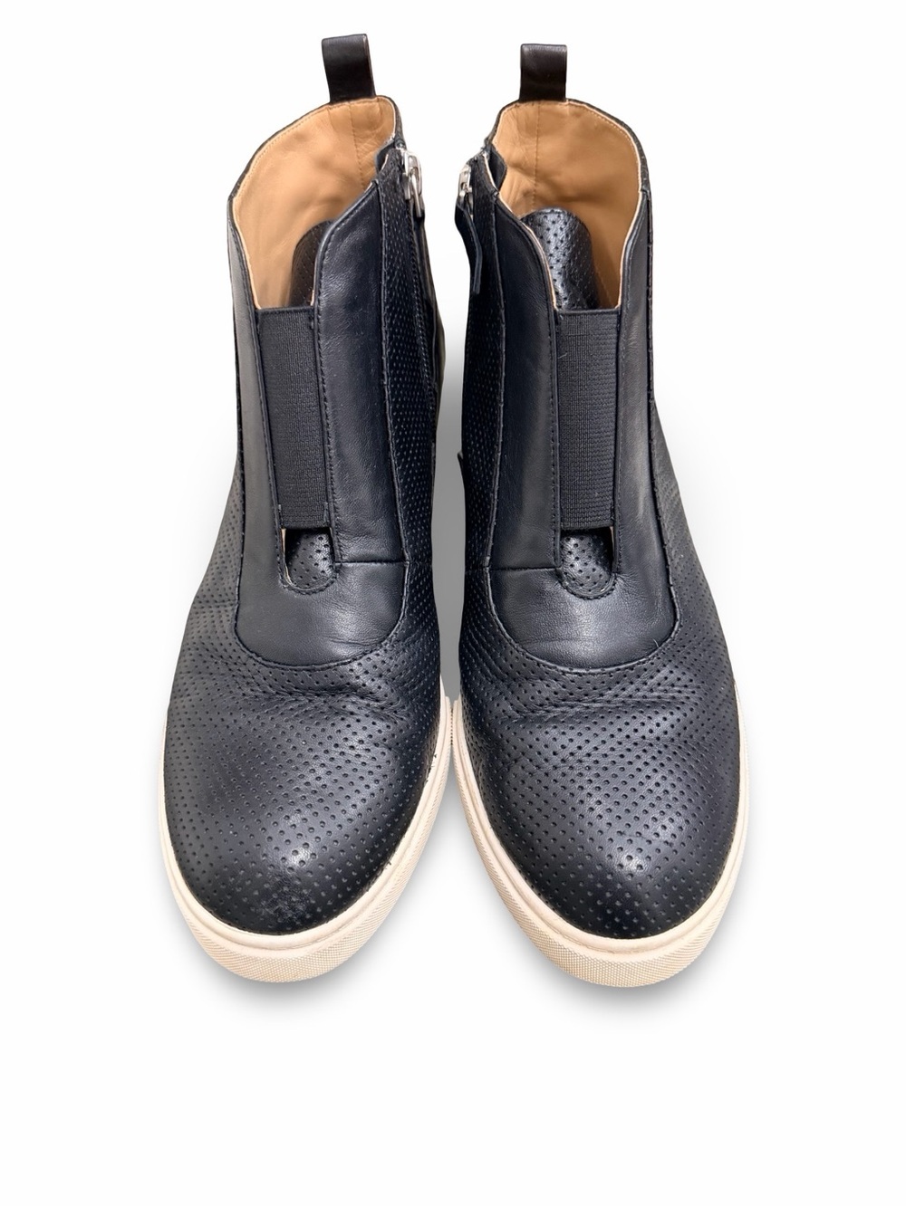 Linea Paolo Anna Black Wedge Sneaker Bootie Size 8 - Picture 2 of 11